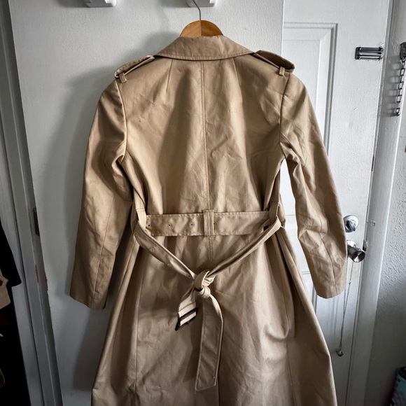 J. Crew Tan Trench Coat Classic Double-Breasted Design - Picture 2 of 4